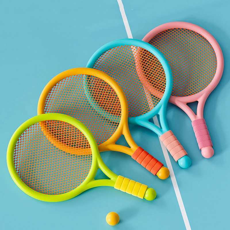 Kids Badminton Rackets Set Lightweight Children Tennis Badminton Toy Children Tennis Racquets With Balls For Family Game Y240912