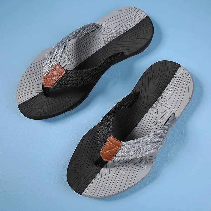 Men Slippers Summer Flip Flops Brand Fi Outdoor Comfortable Casual Slides Shoes N-slip Beach Men SandalsXJ250207