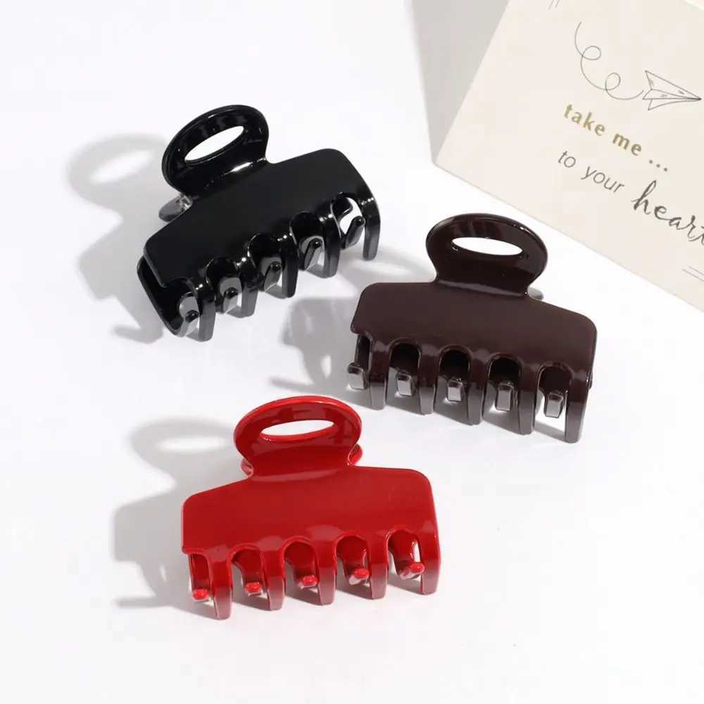 Hair Clip Acrylic Hair Claw Elegant Korean Style Geometrric Women Shark Clip Ponytail Holder Headdress Square Hair Claw LadiesX240912