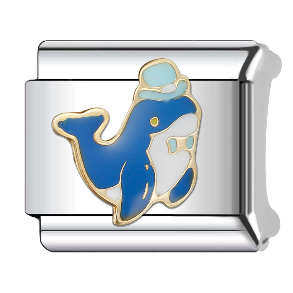 New Women's Gift cute animal cat Bead Italian Charms Links Bangle Beads Fit 9mm Stainless Steel Bracelet Making DIY For Women Fashion Jewelry