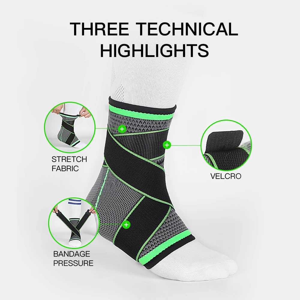 Outdoor Mens and Womens Sports Running Basketball Mountaineering Protective Equipment Knitted Compression Ankle Protection Y240913