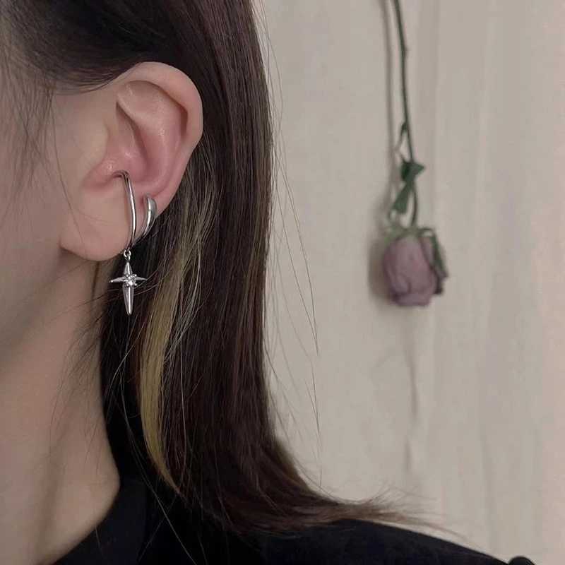 New Personality Star Clip Earrings for Women Fashion Delicate Simple Cartilage No Piercing Ear Cuff Adjustable Jewelry GiftsX240913