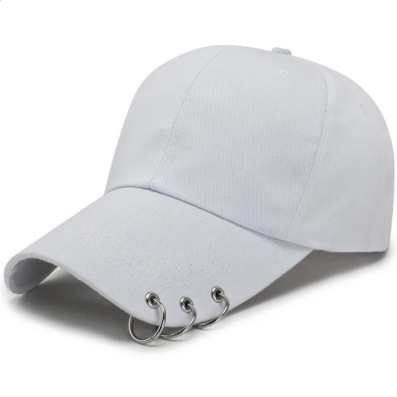 Unisex Fashion Baseball Cap Solid Color with Ring Sun Protection Casual Adjustable Four Seasons 240906