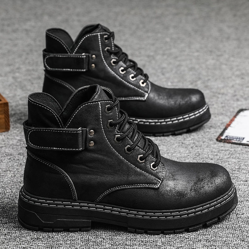 Winter 2024 British Style Retro Middle Men Boot High Cut Men's Shoes Snow Bootsd 2232 's sd