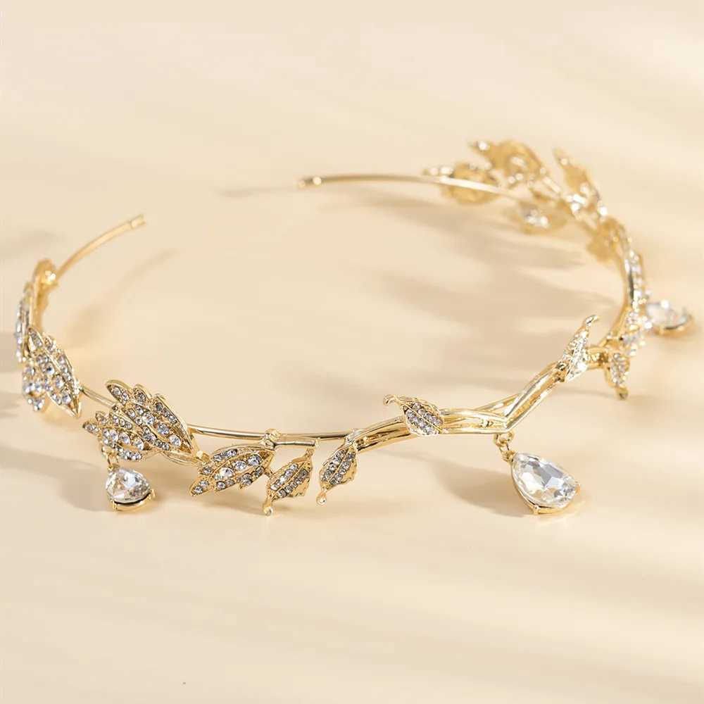 Wedding Hair Tiara Crystal Bridal Tiara Crown Silver Color Diadem Veil Tiaras Wedding Hair Accessories Headpieces Head JewelryX240913