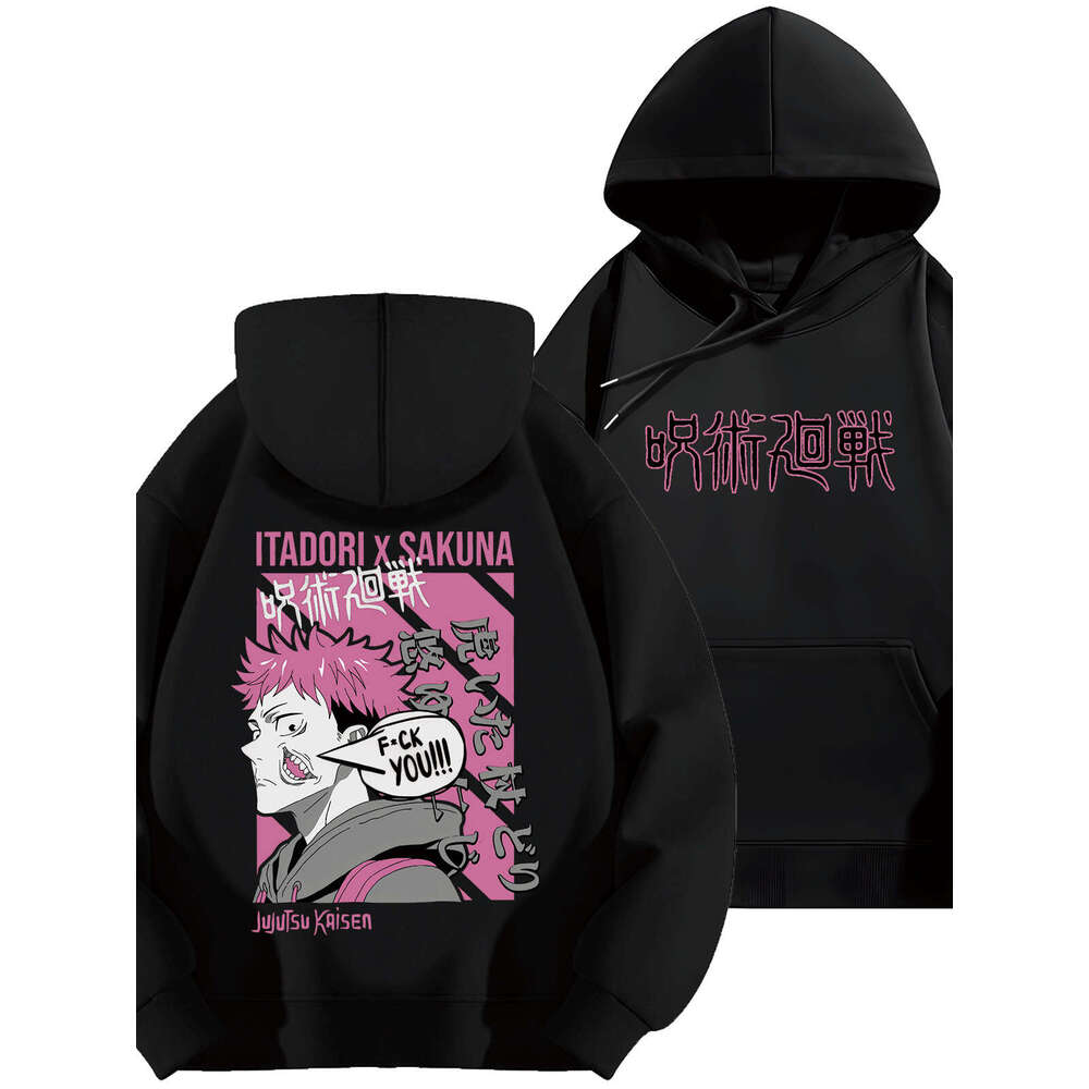 Cross Border Japanese Manga Spell Battle Hoodie For Autumn And Winter, Men's And Women's Long Sleeve Hoodie fashion