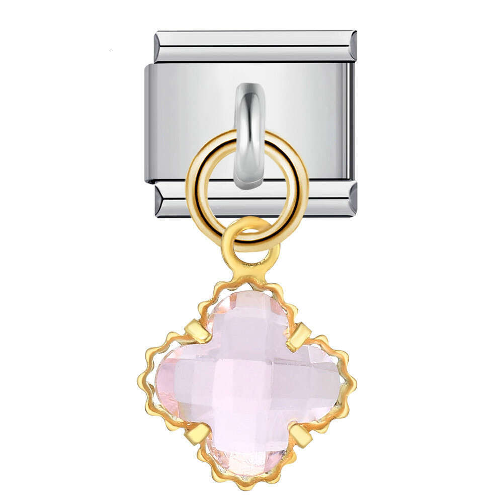 Single Sier Bottom Wer Pendant Beads Gold Plated Enamel DIY Hook Bracelet Italian Charm Links Stainless Steel Fit 9mm Bracelet Jewelry DIY Making Gift