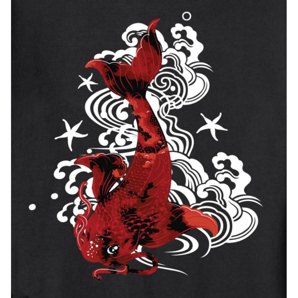 Long Sleeve Shirts for Men sweatshirt Red Koi Fish Graphic Design Gift, Yoga Meditation Sweatshirt Tee Streetwear Casual tops clothes