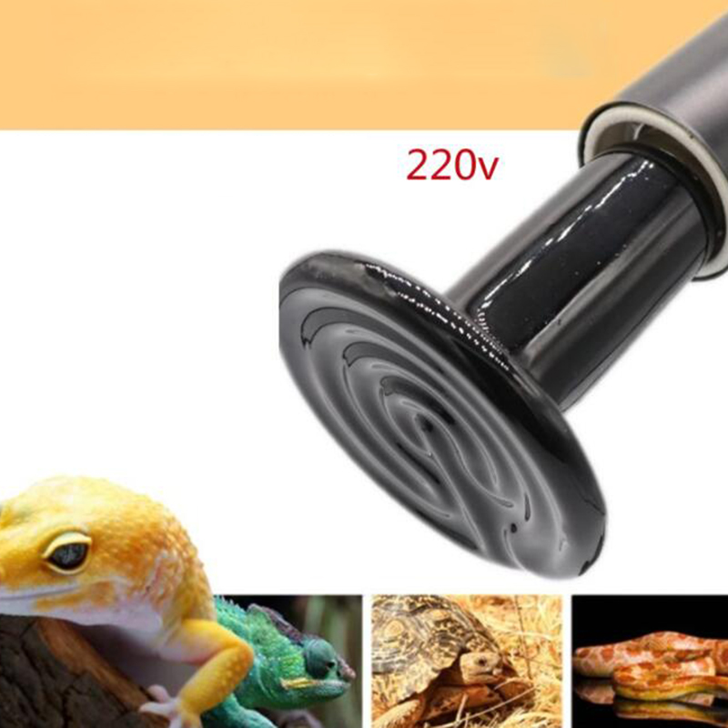 Infrared Pet Heating Lamp Ceramic 220V Light Bulb Brooder Chickens Reptile Lamps 50W 75W 100W 150W 200W Kit with Clip-on Holder