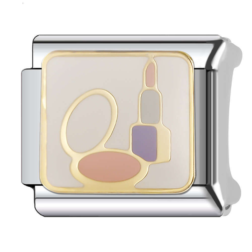 New Women's Gift Joyful and festive happy new year Bead Italian Charms Links Bangle Beads Fit 9mm Stainless Steel Bracelet Making DIY For Women F