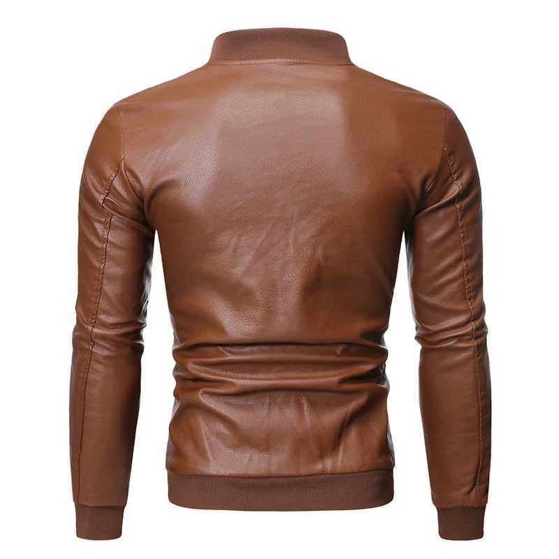 2023 Brand Clothing Men slim fit Leather Jacket Motorcycle Faux Leather Jackets couro Winter Coat Men Warm PU Jackets S-3XLX240913