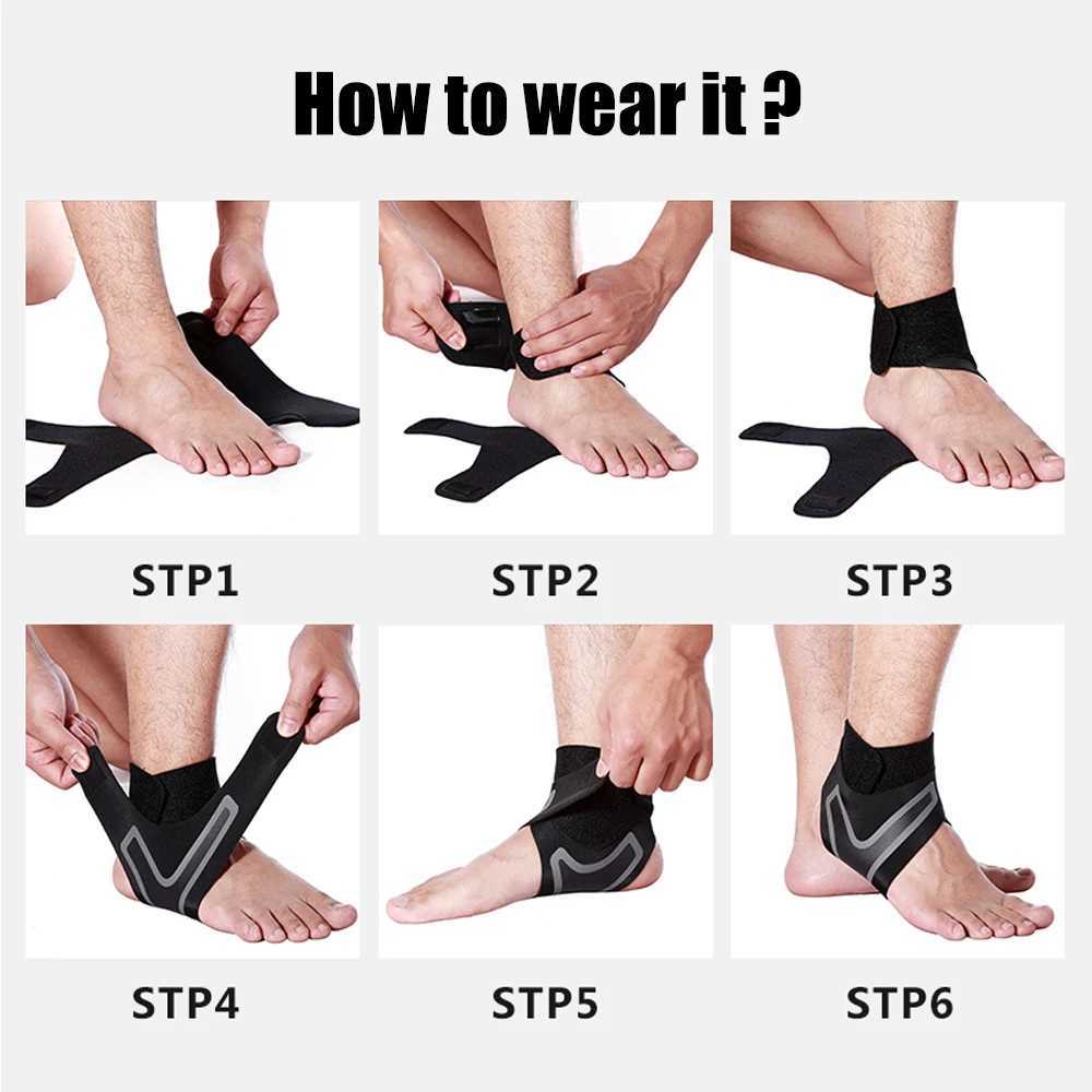 1Pair Sport Ankle Stabilizer Brace Compression Ankle Support Tendon Pain Relief Strap Foot Sprain Injury Wraps Run Basketball Y240913