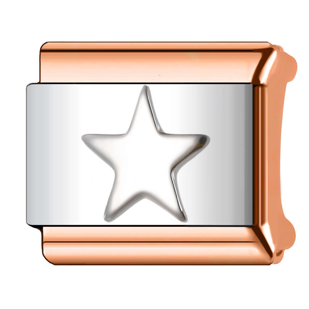 2024 New Women's Gift Cute Heart Diamonds Italian Charms Links Beads Fit 9Mm Stainless Steel Bracelet DIY Making Jewelry