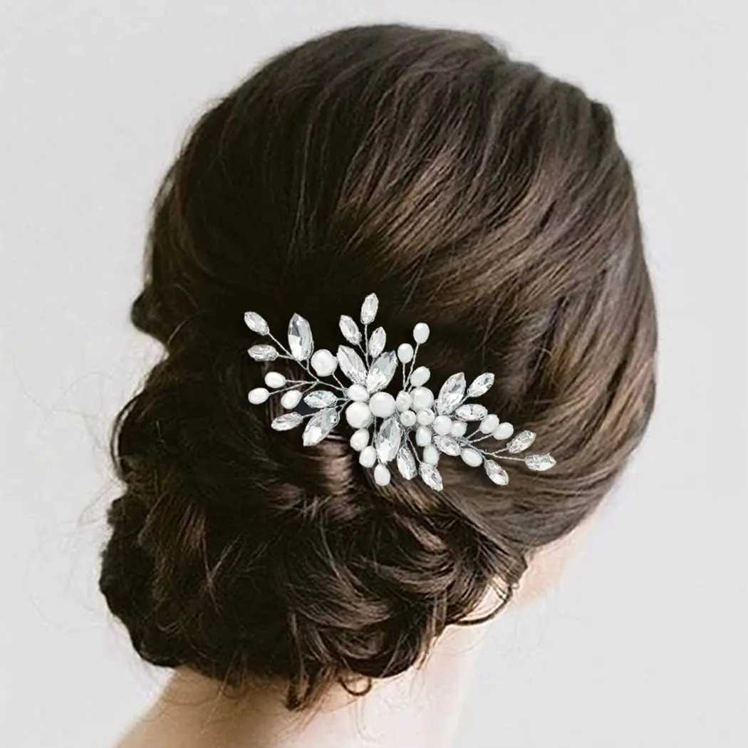 Fashion Pearl Rhinestone Lady Hair Combs Hair Accessories for Women Accessories Hair Jewelry Bridal Wedding HeadwearX240913