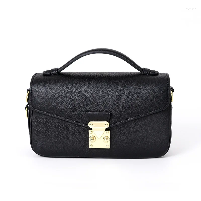 3 Totes Autumn/winter Fashionable Square Headlayer Cow Leather Sense Vintage Shoulder Commute Versatile Handbag Crossbody Bag 4