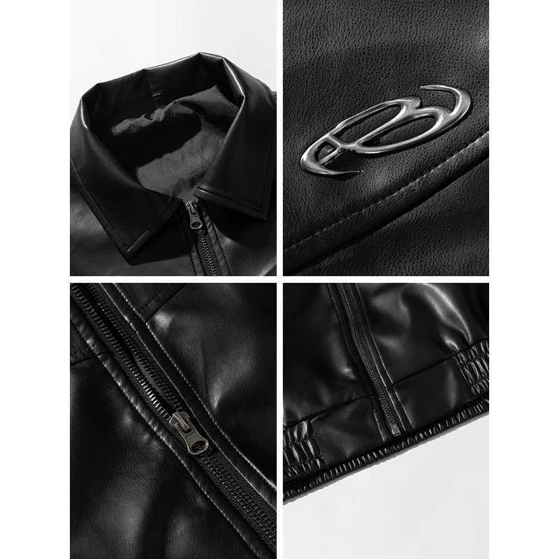 TFETTERS Brand 2024 Spring New Biker Jacket Men Turn Down Collar Vintage Couples Jacket American Fashion Party Punk Faux LeatherX240913