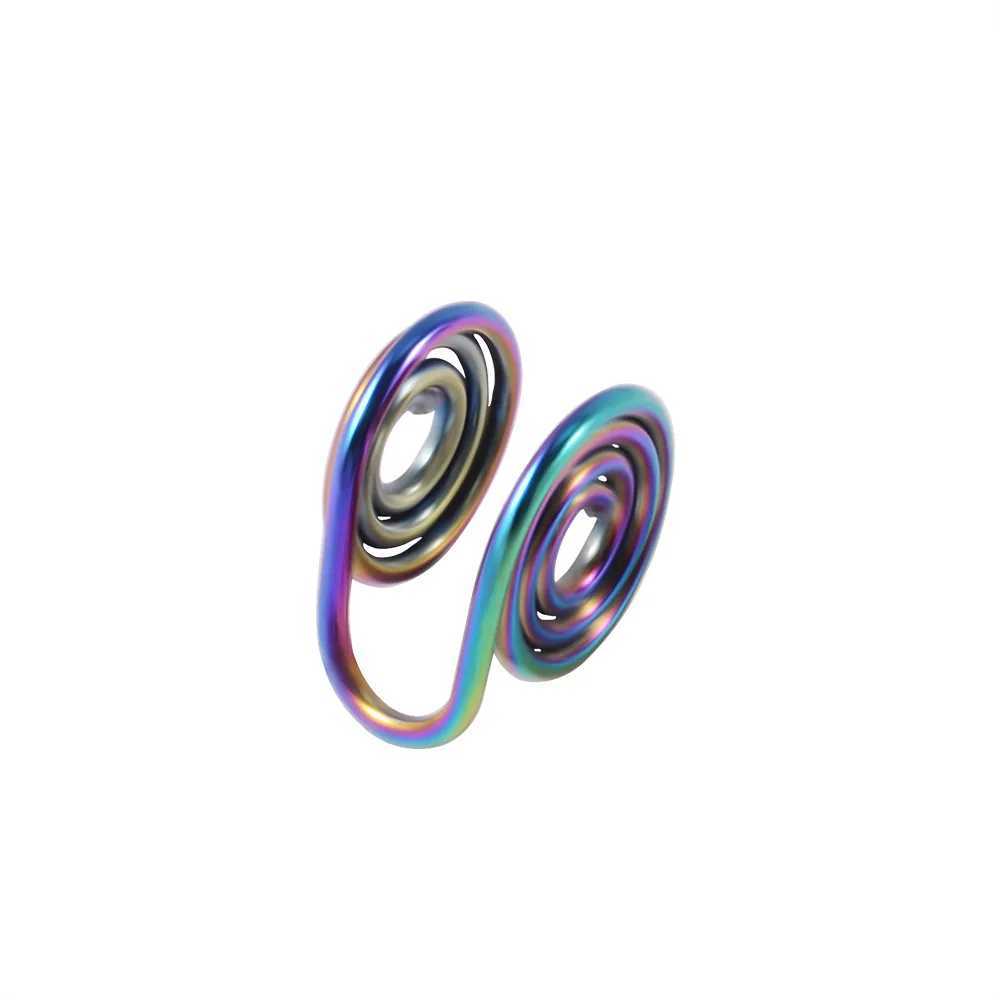 2pcs Stainless Steel Spiral Wire Wrapped Clip On Earrings Non Pierced Ear Cuffs Fake Nose Ring Hoop for Men WomenX240913