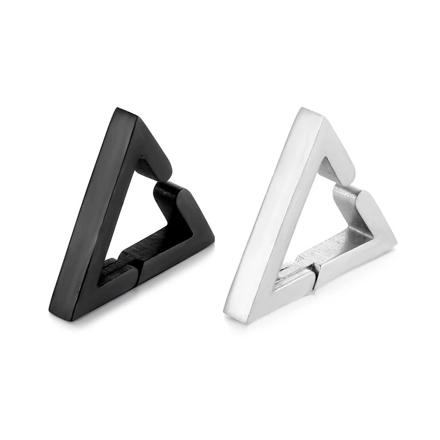 1 Pair Men Women Stainless Steel Non-Piercing Earring Clip On Ear Stud Cuff Earrings Without Piercing Street Pop Punk JewelryX240913