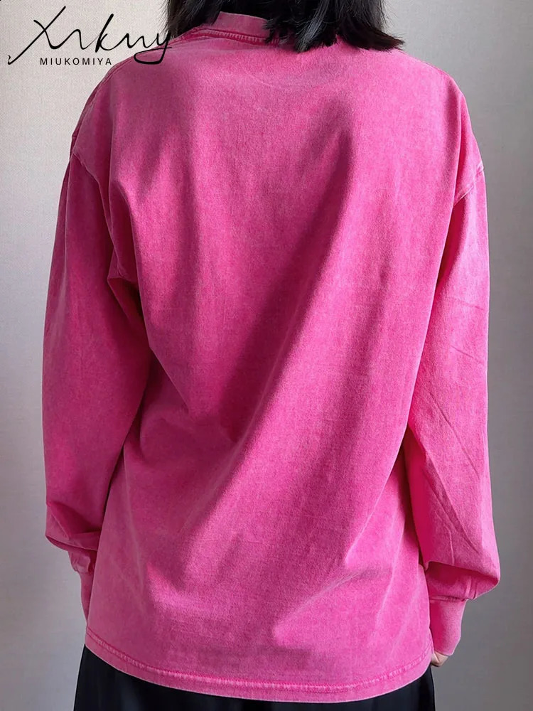 Cotton ultrafine womens long sleeved casual autumn black Tshirt 240913