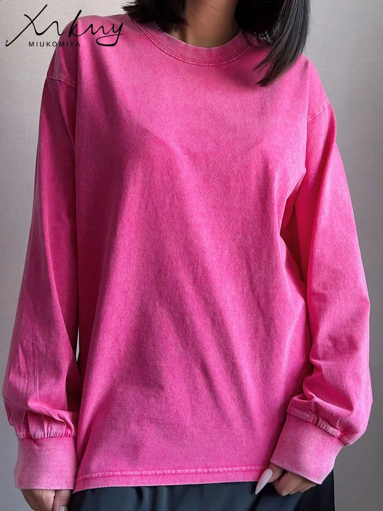 Cotton ultrafine womens long sleeved casual autumn black Tshirt 240913