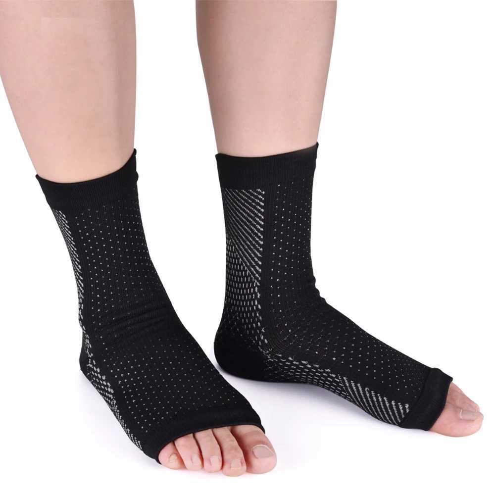 Ankle Brace Infused Compression Sleeve Support for Plantar Fasciitis Sprained Ankle Achilles TendonFatigue Relief Y240913