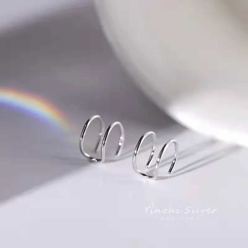 Tibetan Silver Clip Earrings for Women High Quality Creative Simple C Non-Piercing Ear Clip Cuff Ear Buckle Trend Jewelry GiftX240913