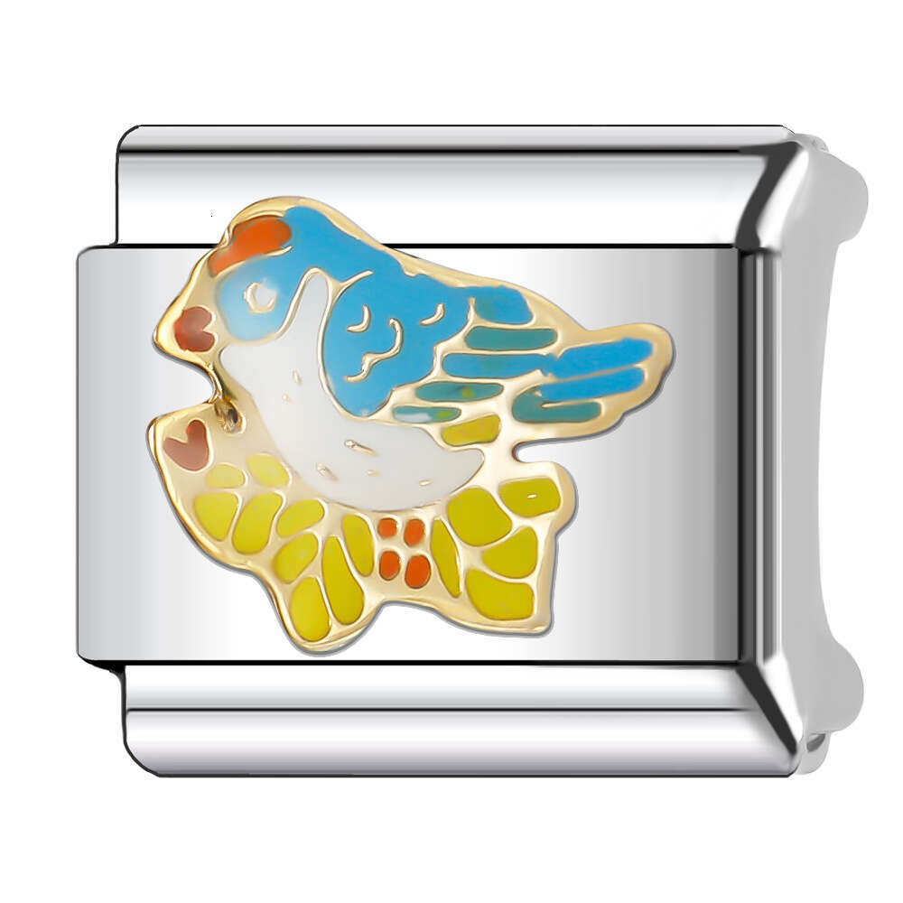 2024 Women's Gift Fit 9mm Stainless Steel Italian Charms Bracelet Links Beads Bracelet DIY Handmade Italian Style Classic Animal Pattern