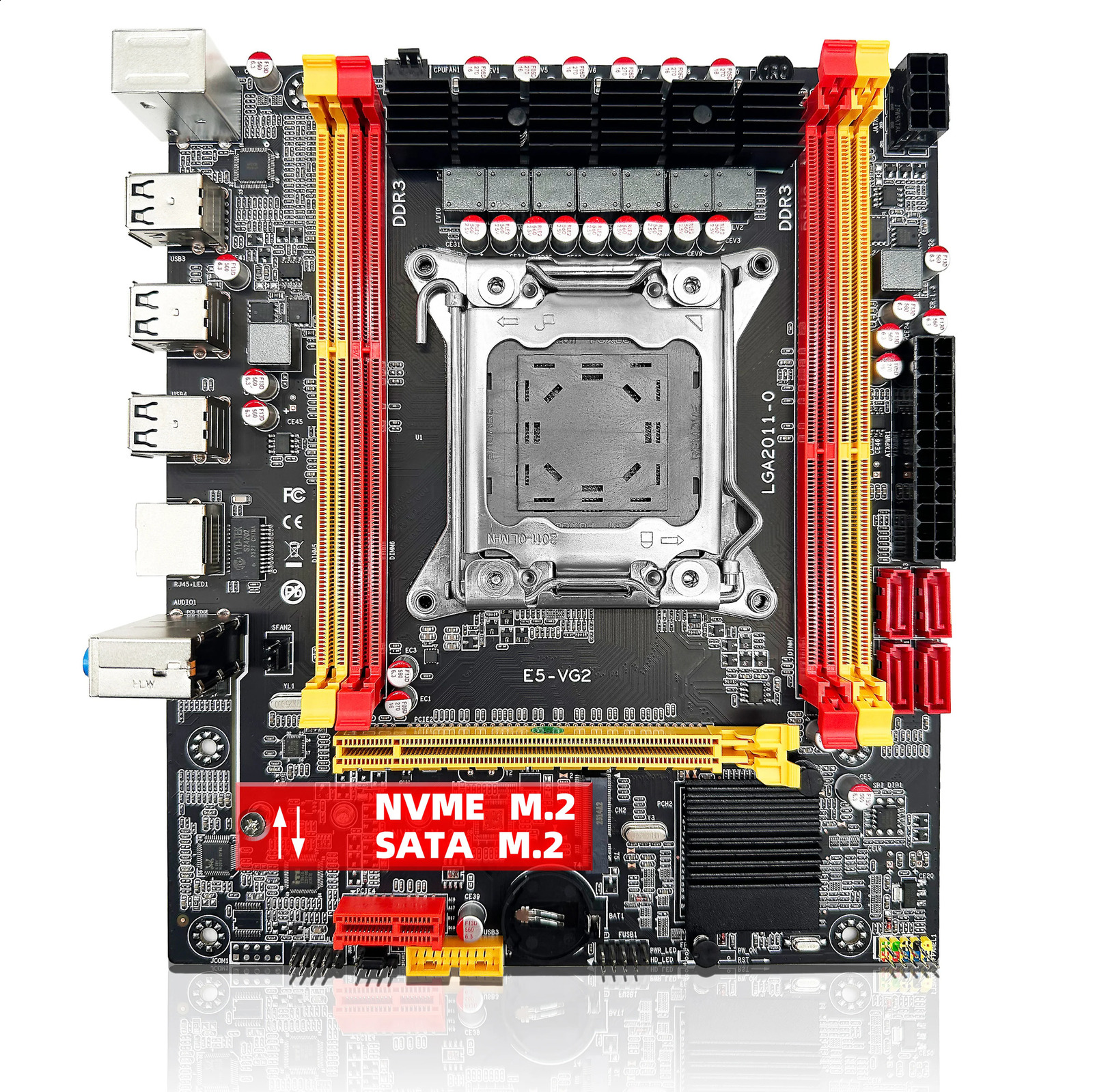 ZSUS X79 VG2 motherboard kit with Intel LGA2011 Xeon E5 2689 C2 DDR3 CPU 1 * 16GB 1600MHz ECC RAM memory NVME M.2 SATA 240909