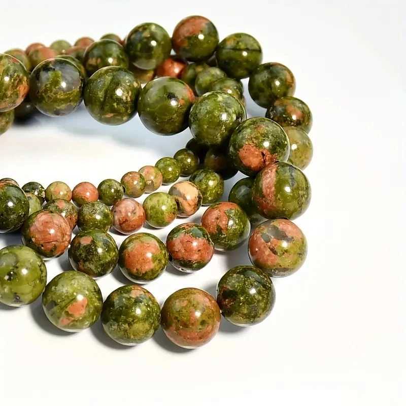1 piece/natural Unakite bead bracelet suitable for both men and women used for healing stones holiday party jewelry giving to friends and family W2409