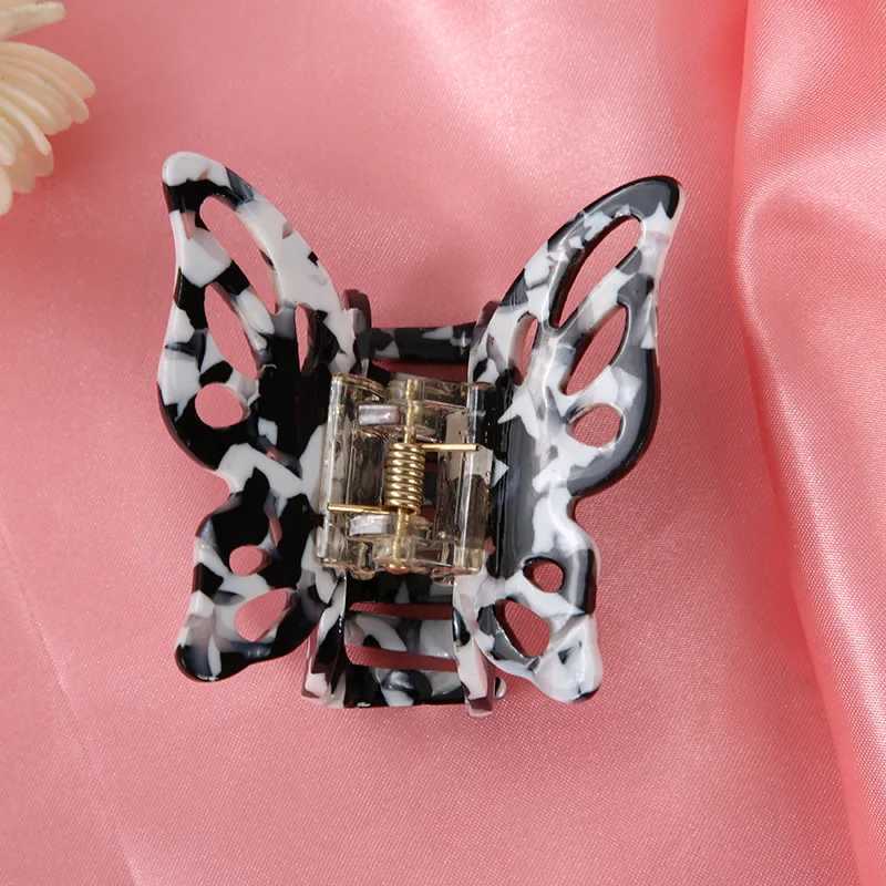 Fashion Hair Clips for Girls Hair Claw Elegant Colorful Butterfly Shape Acetate Hair Clip Women Crab Hair Clip Hair AccessoriesX240912