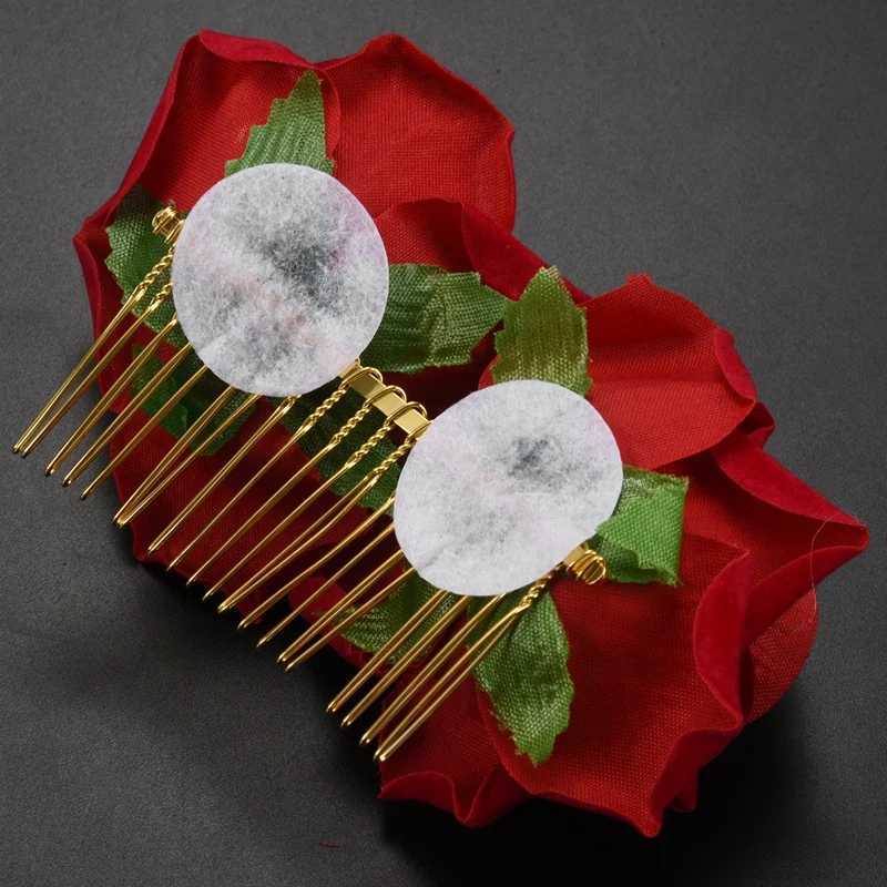 Rose Flower Hair Clip Slide Flamenco Dancer Pin Flower Brooch Lady Hair Styling Clip Hair AccessoriesX240913