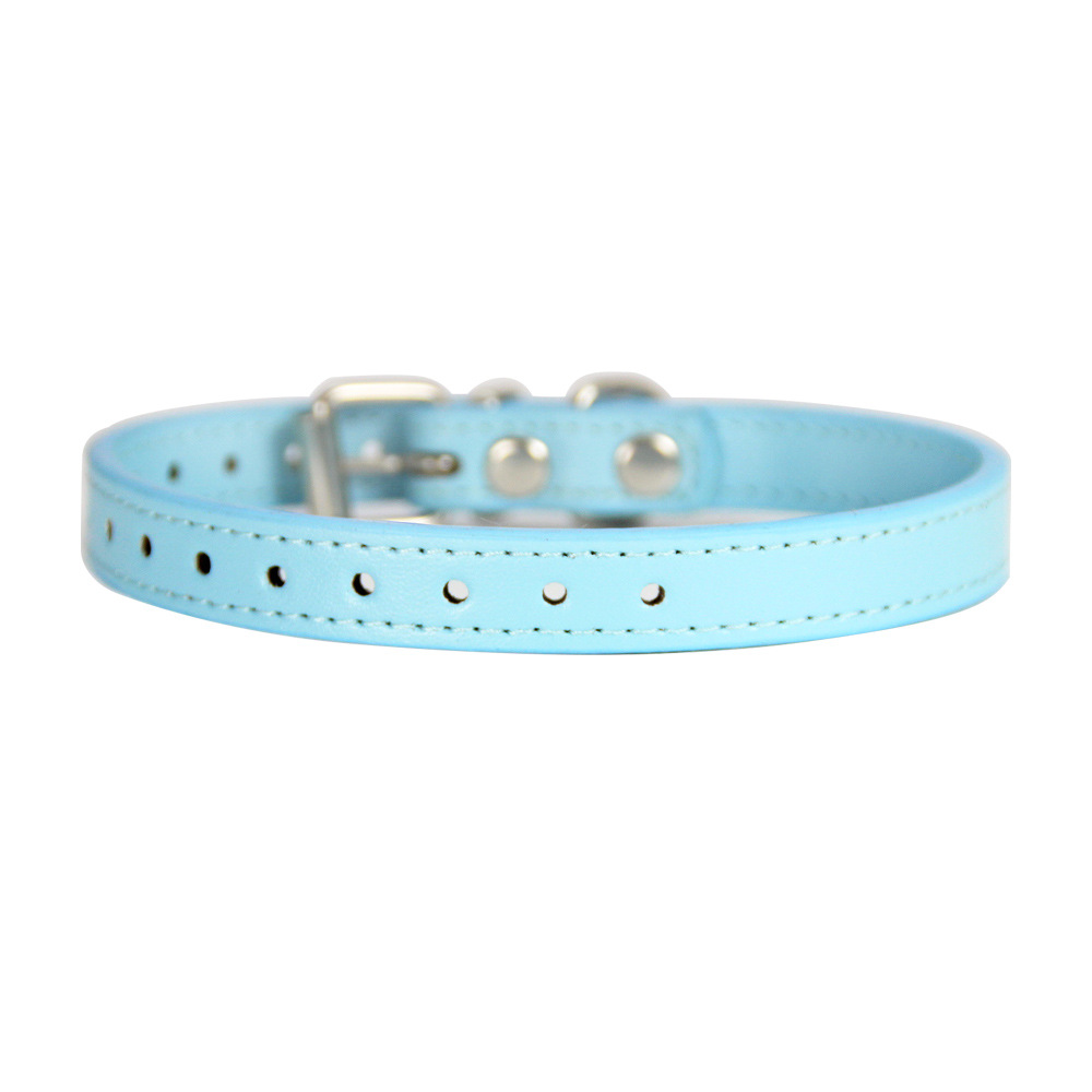 Stylish PU Leather Canine and Feline Collar Comfortable Fit for Small and Medium Breeds