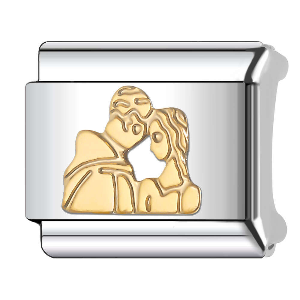 New Women's Gift gold cute animal Bead Italian Charms Links Bangle Beads Fit 9mm Stainless Steel Bracelet Making DIY For Women Fashion Jewelry