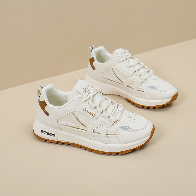 Women Sports Fashion Thick Sole Versatile Clunky Shoes Athleisure Vintage Sneakers Free shipping