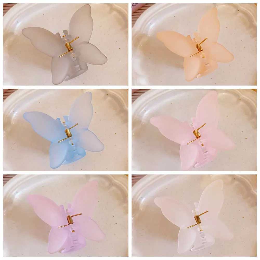 Acrylic Hairpin Frosted Butterfly Hair Claw Banana Clip Animals Butterfly Hair Clip Headdress Grab Clip Large Shark ClipX240912