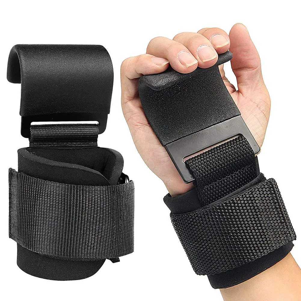 Wrist Support 2pcs Weight Lifting Hook Grips With Wrist Wraps Gym Fitness Hook Suitable For Weightlifting Pull-ups z240913