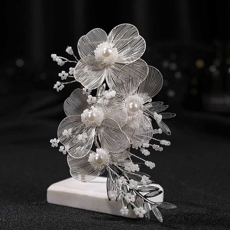 Bridal Wedding Headbands Flower Pearl Hairpin Wedding Hair Accessories for Women Hair Jewelry Bride Headpiece Bridesmaid GiftX240913