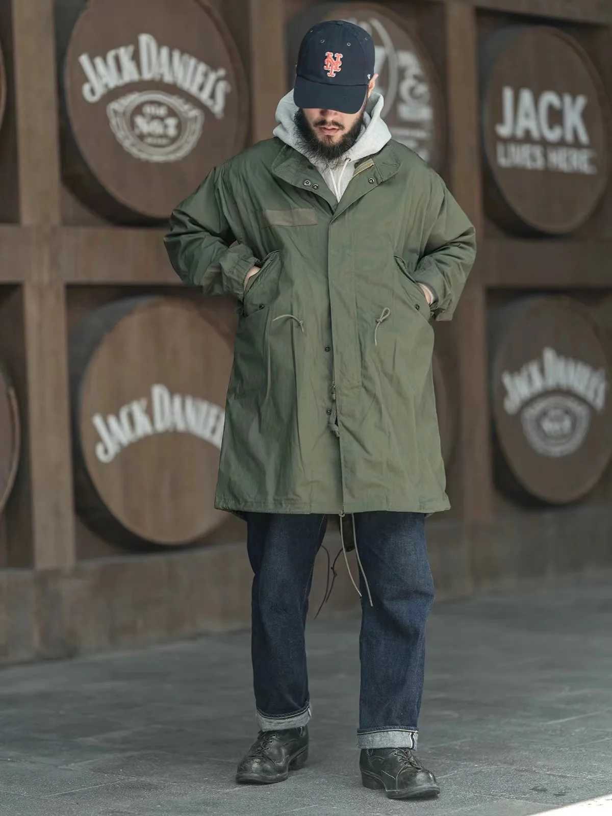 Rugged Bronson M-65 Fishtail Parka Shell Outdoor Water-Resistant Long Jacket Men Y240913