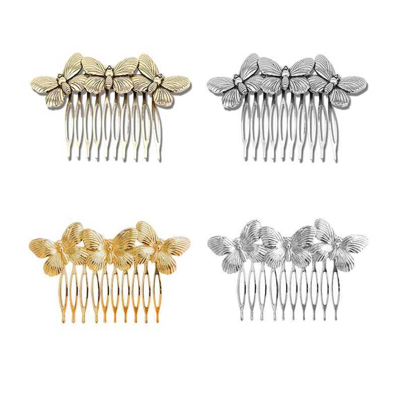 Butterfly Hair Combs Hair Accessories Hair Side Combs Straight Teeth Hair Hairpins Hair Side Clips Bridal Wedding Veil CombX240913
