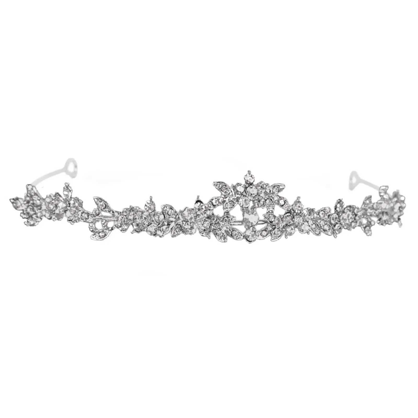 Luxury Silver Plated Pearl Crown Crystal Tiaras Rhinestone Hair Ornament Head Wedding Princess Hairbands Birthday Bridal Je S8P5X240913