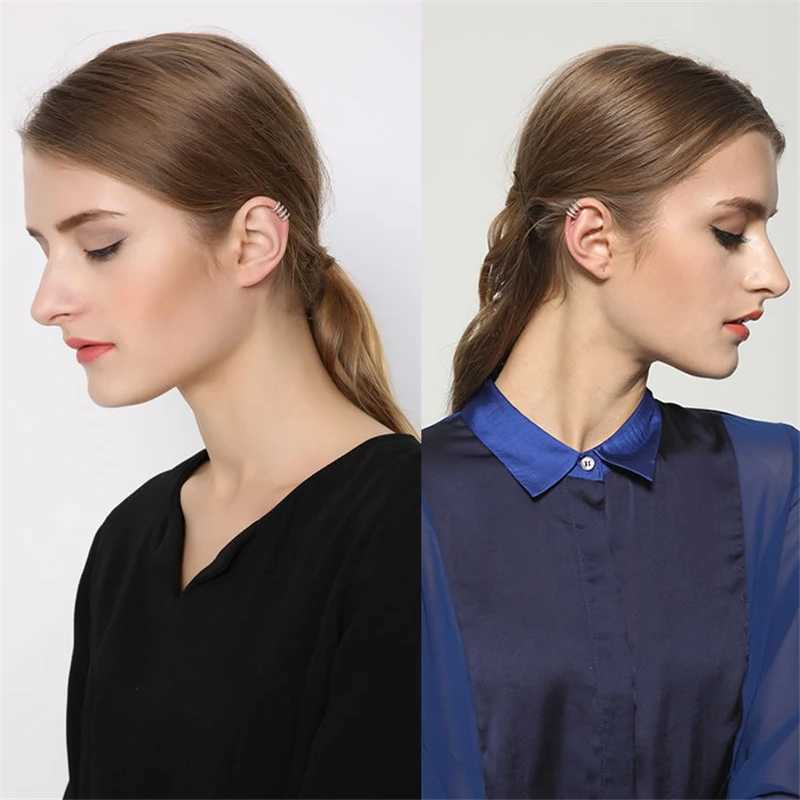 MKENDN Gothic Style Ear Cuffs Simple Clip Earrings for Women Climbers No Piercing Fake Cartilage Earring 925 Sterling SilverX240913