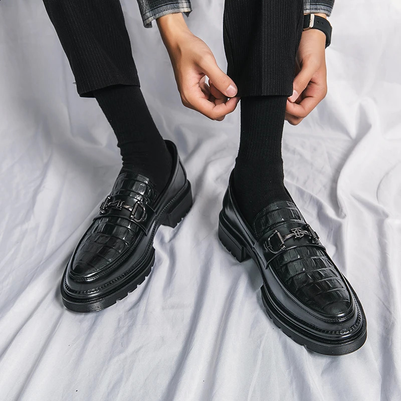 Mens Oxford leather casual mens comfortable business office formal dress shoes 38-45 240904