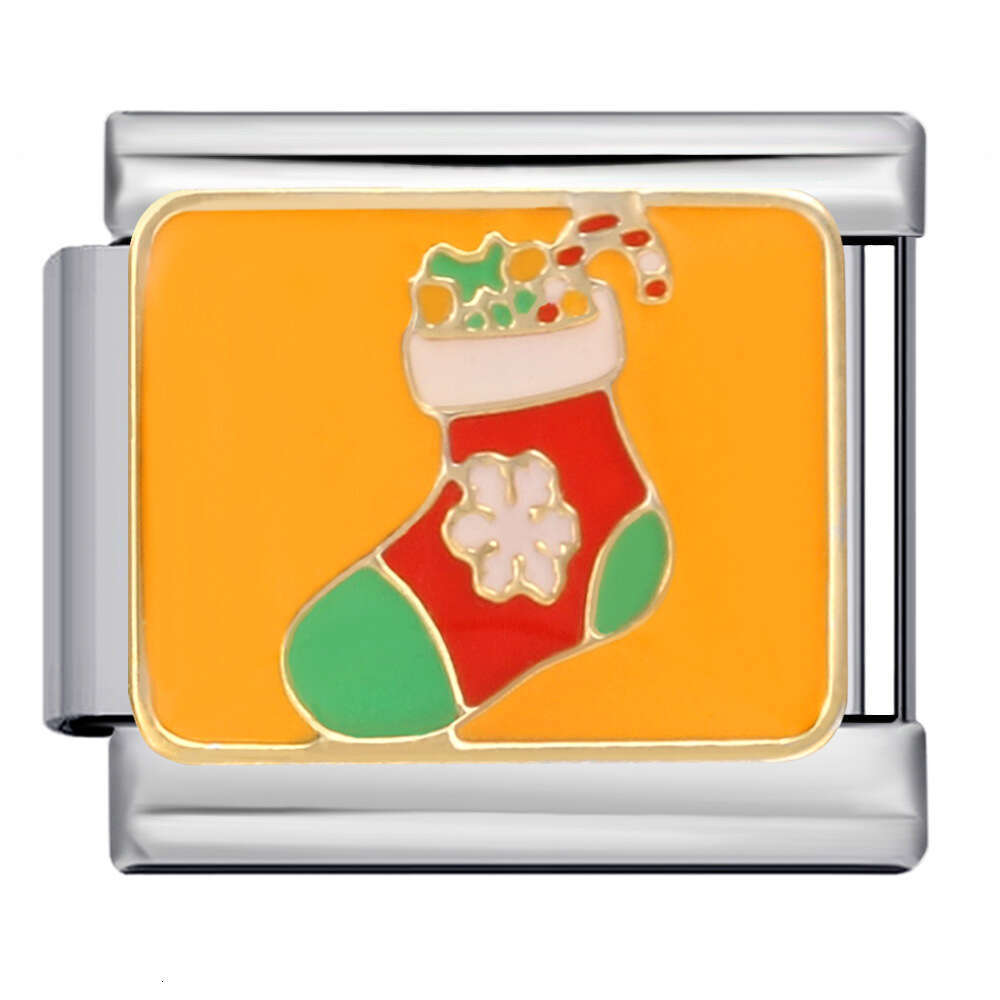 New Element Italian Module Personalized Welding Drip Oil Titanium Steel Bracelet DIY Strap Chain Fit 9mm Bracelet Jewelry DIY Making Gifts