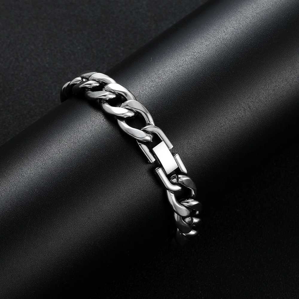 New Arrival Width 12MM 316L Stainless Steel Cuban Chain Bracelet Fashion Hip Hop Mens Jewelry Boyfriend Gift 18/20/22CMX240913