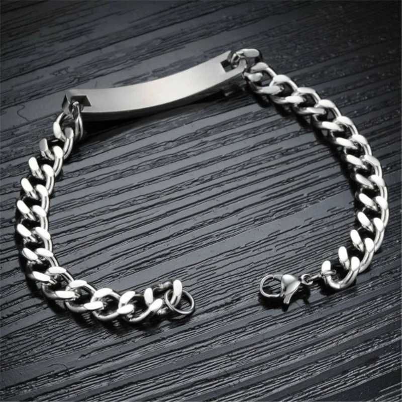 Couples Bracelet Engraved Always Forever Stainless Steel Lovers Bangles Valentines Day Gift for Wife Husband Boyfriend GFX240913