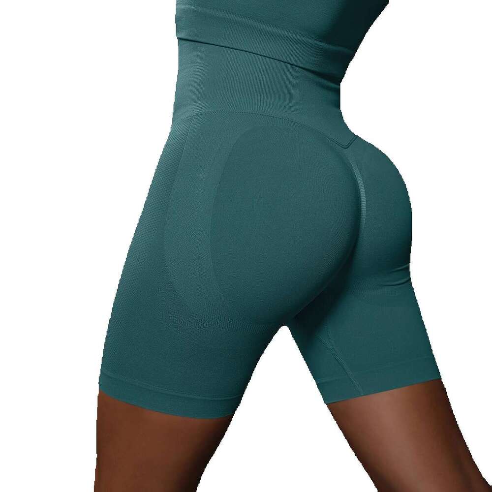 Peach High Waist Yoga Pants for Women Slimming Lifting Hip Tights Seamless Knitted Running and Fitness Shorts Designer Workout Clothe for Woman