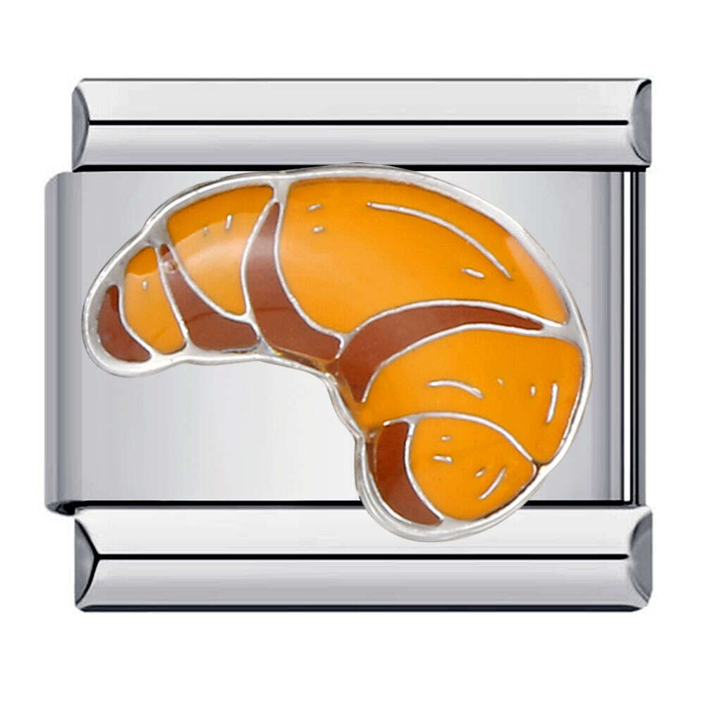 Delicious Food Bead New Titanium Welding Enamel Cartoon DIY Splicing Bracelet Italian Charm Links Stainless Steel Fit 9Mm Jewelry Making Gifts