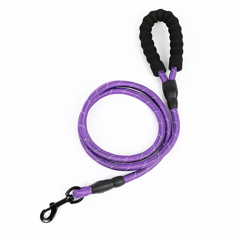 Pet Leash Reflective Strong Dog Leash 1.5M Long with Comfortable Padded Handle Heavy Duty Training Durable Nylon Rope Leashes