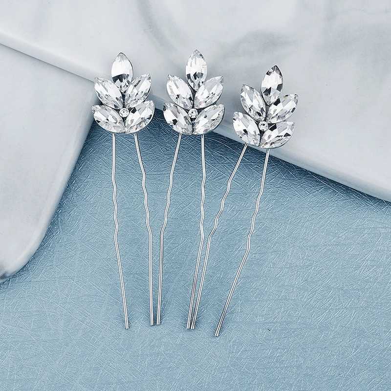 Rhinestone Hair Pins Forks Clips for Women Bridal Wedding Hair Accessories Pearl Hairpins Bride Headpiece Jewelry Gift WholesaleX240913
