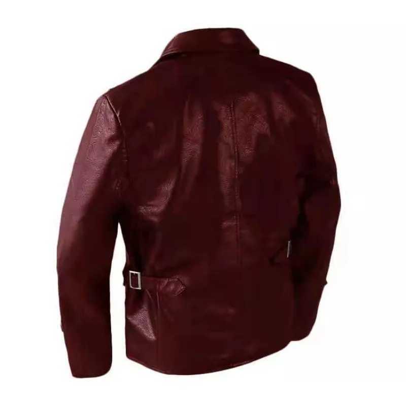 Winter Vintage Leather Mens Medieval Coat Y2K Autumn Pu Jackets Double-breasted Leather Coats Outwear Motorcycle JacketsX240913